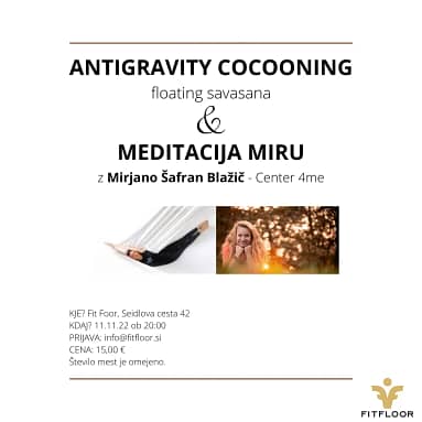 Antigravity cocooning & meditacija miru